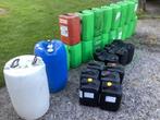 jerrycans oliedrums benzine petroleum brandstofopslag diesel, Kunststof, Gebruikt, Ophalen of Verzenden, Minder dan 75 liter
