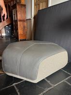 Leolux poef op wieltjes leer en stof, Gebruikt, Minder dan 50 cm, 75 tot 100 cm, Ophalen