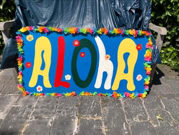 Aloha bord huren € 5 Hawaii decoratie cocktail bord banner beschikbaar voor biedingen
