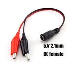 Alligator Clip DC Power 5,5 x 2,1 mm - Female - lengte 25 cm, Ophalen of Verzenden, Nieuw