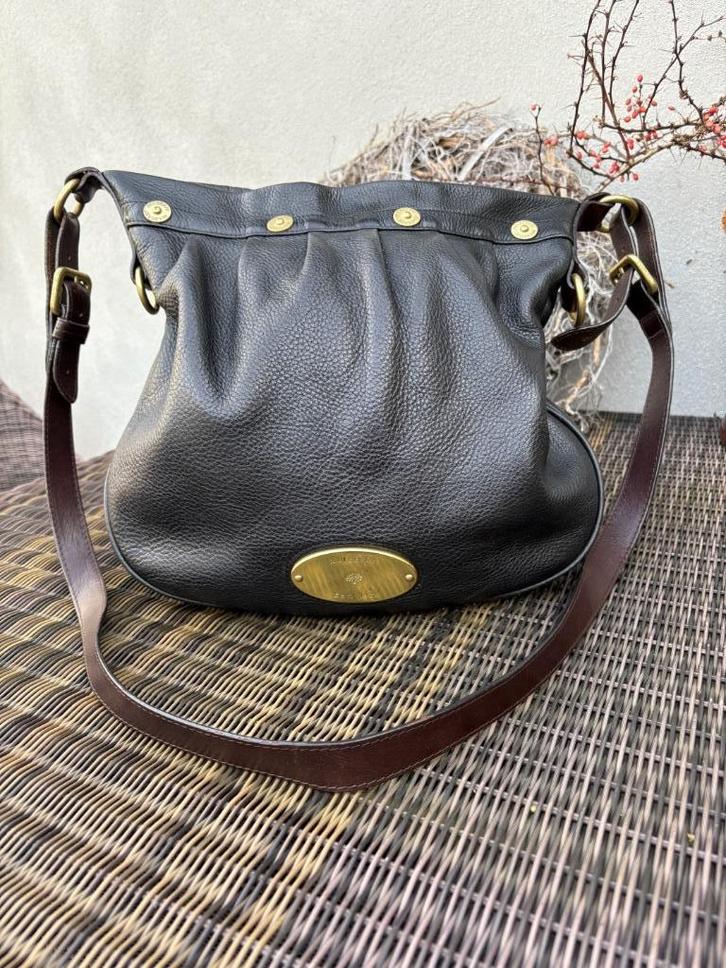 Mulberry MITZY messenger bag, Sieraden, Tassen en Uiterlijk, Tassen | Schoudertassen, Gebruikt, Overige merken, Zwart, Leer, Ophalen of Verzenden