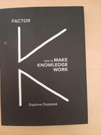 Factor K, How to Make Knowlegde Work, Ophalen, Daphne Depasse, Nieuw, WO