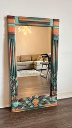 Moet wegSpiegel Bali boho-Turquoise, Bordeaux, Oranje, Ophalen, 100 tot 150 cm, Zo goed als nieuw, Rechthoekig