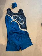 Turnpak blauw zilver met wokkel en broekje maat 146/152, Sport en Fitness, Turnen, Kindermaat 146 t/m 176, Ophalen of Verzenden