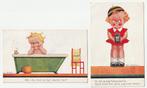 Vera Paterson 2 oude ansichtkaarten / kreukje / 1938, Gelopen, Kinderen, Ophalen of Verzenden, 1920 tot 1940