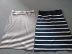 2 rokjes streepje maat S, Ophalen of Verzenden, Zo goed als nieuw, Maat 36 (S)