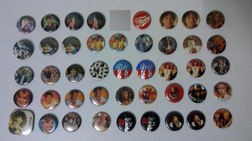 Film acteur artiest muziek buttons set Fame U2 bono Elvis, Verzamelen, Speldjes, Pins en Buttons, Gebruikt, Verzenden