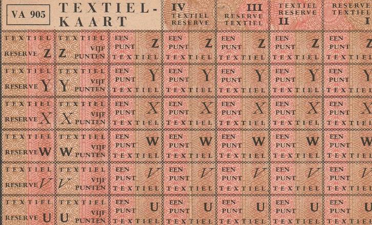 Distributie Bonkaart – Textielkaart – VA 905, Verzamelen, Overige Verzamelen, Zo goed als nieuw, Ophalen of Verzenden