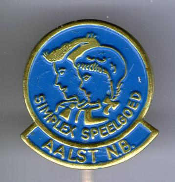 SIMPLEX speelgoed Aalst blauw op koper speldje ( W_326 ) beschikbaar voor biedingen