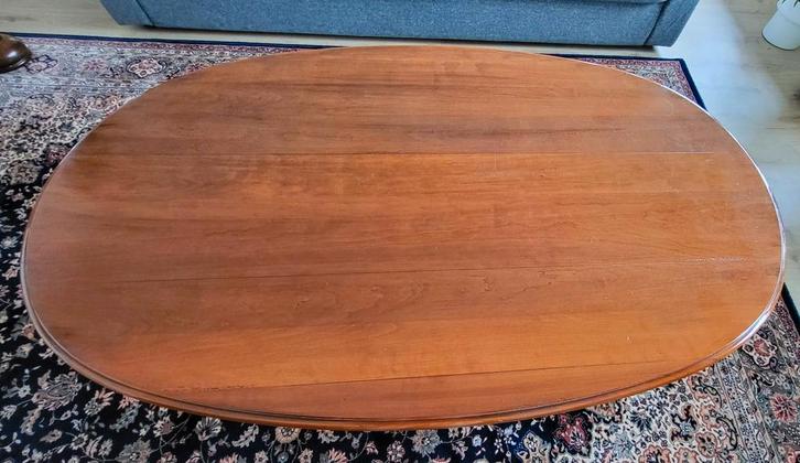 Stijlvolle mahonie ronde salontafel, Huis en Inrichting, Tafels | Salontafels, Zo goed als nieuw, Minder dan 50 cm, 50 tot 100 cm