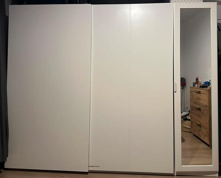 White color IKEA PAX wardrobe 250x58x201, Huis en Inrichting, Kasten | Kledingkasten, Zo goed als nieuw, 200 cm of meer, 200 cm of meer