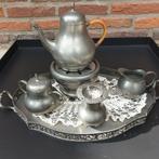 Antiek Tinnen Theeservies Compleet, Antiek en Kunst, Ophalen of Verzenden