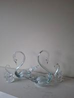 Glazen zwanen, Verzamelen, Beelden en Beeldjes, Ophalen of Verzenden, Zo goed als nieuw, Dier