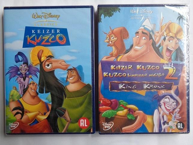 Walt Disney Classic Keizer Kuzco (Deel 1 en 2 Dvd Set), Cd's en Dvd's, Dvd's | Tekenfilms en Animatie, Zo goed als nieuw, Amerikaans
