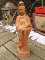 Zeer goed gesneden Houten Beeld van "Kwanyin", Ophalen of Verzenden