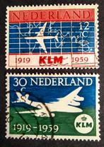 Serie	NVPH	0729/30	gebruikt	40 jaar KLM A, Postzegels en Munten, Postzegels | Nederland, Na 1940, Verzenden, Gestempeld