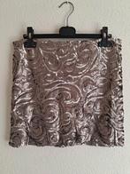 Pailletten rok in aardetinten van Mango in maat 36, Kleding | Dames, Rokken, Mango, Beige, Ophalen of Verzenden, Zo goed als nieuw