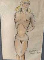 Han Rehm  Vrouwelijk Naakt  Aquarel  Gesigneerd en Gedateerd, Antiek en Kunst, Ophalen