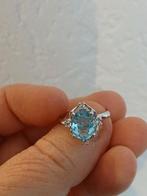 Nieuw Zilveren blauwe geslepen edelsteen ring, Sieraden, Tassen en Uiterlijk, Ringen, Ophalen of Verzenden, Zo goed als nieuw
