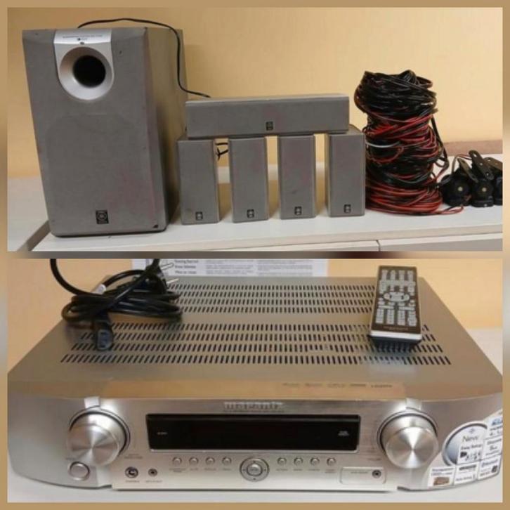 Marantz NR1402 AV Receiver met Yamaha Speakers, Audio, Tv en Foto, Versterkers en Receivers, Zo goed als nieuw, 5.1, 60 tot 120 watt