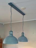 Industriële grijze dubbele hanglamp/vintage/lampen, Huis en Inrichting, Lampen | Hanglampen, Ophalen, Zo goed als nieuw, Metaal