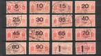 Spoorwegzegels Nederlandsche Spoorwegen 1934-1944 rood, Ophalen of Verzenden, T/m 1940, Gestempeld