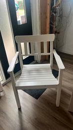 Witte houten stoel (2x), Ophalen, Gebruikt, Wit, Twee
