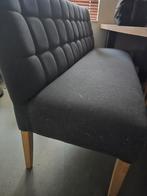 Eetkamerset antraciet bank + 3 stoelen, Ophalen, Zo goed als nieuw