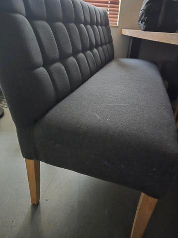 Eetkamerset antraciet bank + 3 stoelen beschikbaar voor biedingen