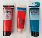 2 tubes Studio Acryl verf + 1 tube Acrylic colours, Ophalen of Verzenden, Zo goed als nieuw, Acrylverf