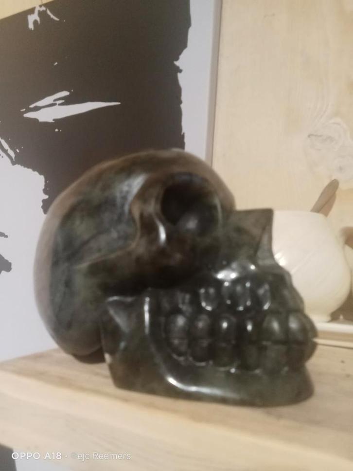 Labradoriet Kristallen Schedel - 1.5kg, Sieraden, Tassen en Uiterlijk, Edelstenen, Ophalen of Verzenden