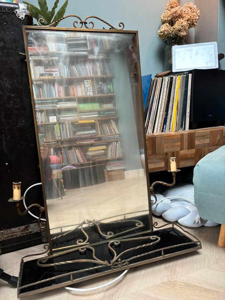 Spiegel vintage, Huis en Inrichting, Woonaccessoires | Spiegels, Gebruikt, 50 tot 75 cm, 100 tot 150 cm, Rechthoekig, Ophalen