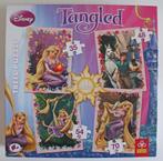 Kinderpuzzel Rapunzel, Tangled, 4 in 1 doos, compleet,zgan, 6 jaar of ouder, Meer dan 50 stukjes, Ophalen of Verzenden, Zo goed als nieuw