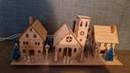 Houten kersthuisjes, Ophalen of Verzenden, Zo goed als nieuw