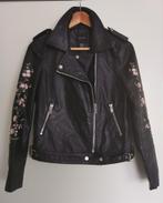 Kunstleren bikerjack met borduursel 38-M, Kleding | Dames, Maat 38/40 (M), New Look, Zwart, Ophalen of Verzenden