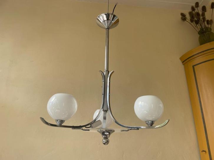 Hanglamp Plafondlamp Lamp art deco 1930 Frans, Antiek en Kunst, Antiek | Lampen, Ophalen of Verzenden
