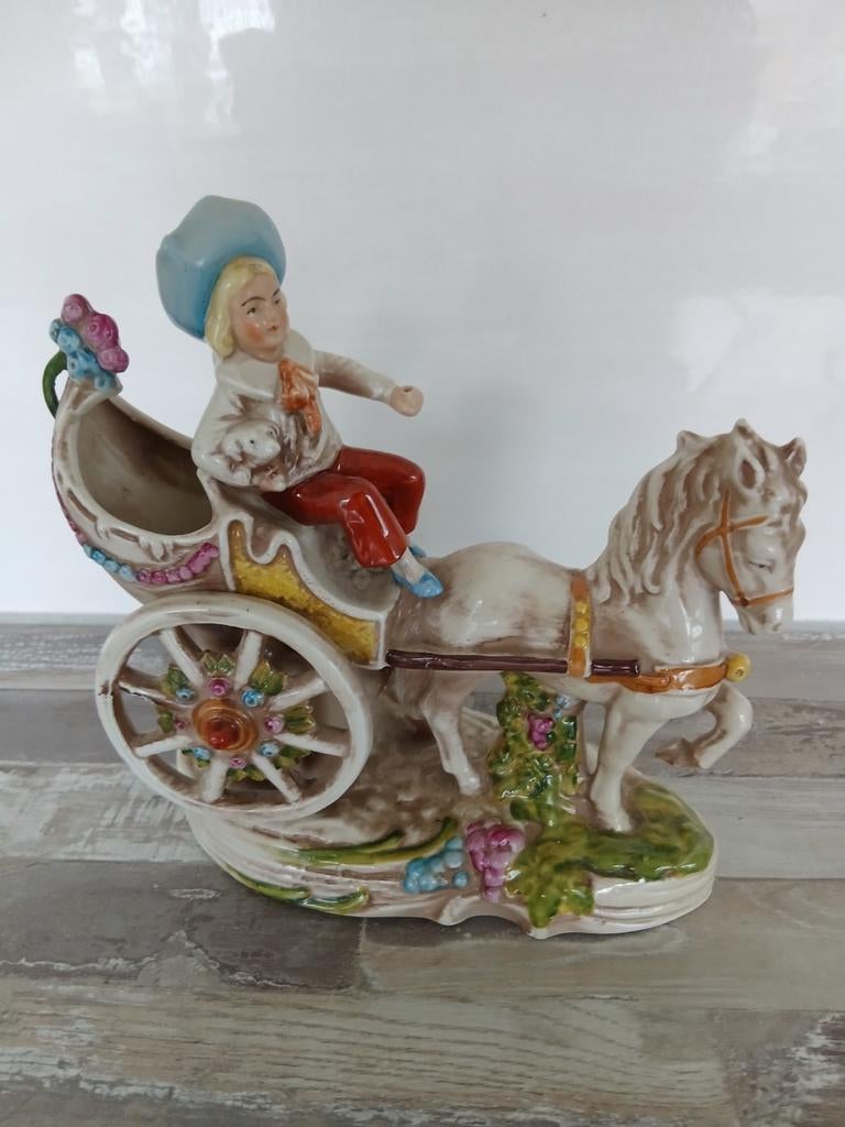 Vintage Porseleinen:  Grafenthal koetsier met jongen, Antiek en Kunst, Ophalen of Verzenden