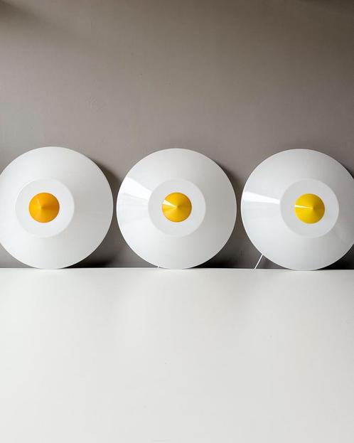 Vintage plafondlampen | Space Age | 3 beschikbaar, Huis en Inrichting, Lampen | Spots, Zo goed als nieuw, Led, Ophalen of Verzenden