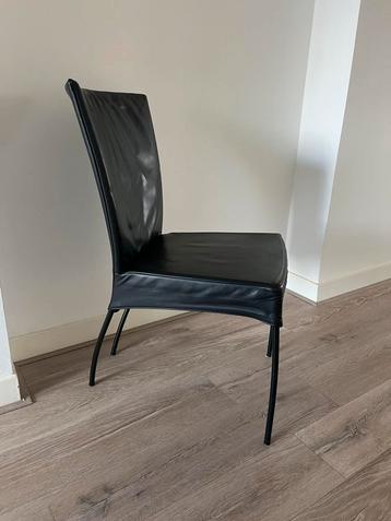 Eettafelstoelen Montis Spica zwart leer 10 stuks beschikbaar voor biedingen