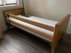 Hoog-Laag Zorgbed met Matras en Papegaai, Ophalen, 90 cm, Eenpersoons, Bruin
