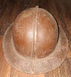 Lederen helm mijnwerkers - mijnlamp - mijnbouw, Ophalen of Verzenden, Gebruikt