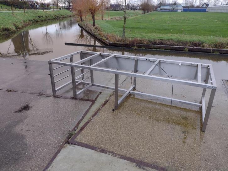 RVS werkbank onderstel werktafel Horeca medicalgrade mancave, Doe-het-zelf en Verbouw, Werkbanken, Gebruikt, 170 cm of meer, Ophalen of Verzenden