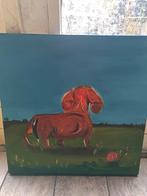 Handgeschilderd schilderij teckel, Ophalen, 50 tot 100 cm, 50 tot 75 cm, 50 tot 75 cm