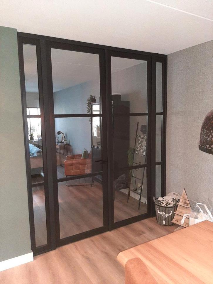 Stel binnendeuren met zijlichten en extra deur., Doe-het-zelf en Verbouw, Deuren en Horren, Zo goed als nieuw, Binnendeur, 215 cm of meer