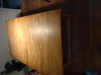 Massief eikenhouten, uitschuifbare eettaf, Huis en Inrichting, Ophalen, Gebruikt, Eikenhout, 50 tot 100 cm