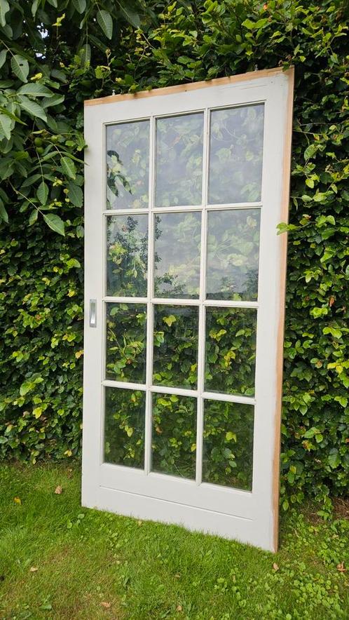 Houten schuifdeur jaren 30, (kamer en suite) 103x213x4 cm, Doe-het-zelf en Verbouw, Deuren en Horren, Gebruikt, Binnendeur, 200 tot 215 cm