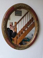 Antieke ovale spiegel met gouden details, Antiek en Kunst, Antiek | Spiegels, Ophalen of Verzenden