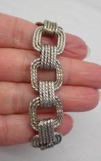 Zilveren prachtige zware vintage schakel armband nr.1169, Verzenden, Zo goed als nieuw, Zilver, Zilver