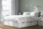 Nordli bed (IKEA), Huis en Inrichting, Ophalen, Gebruikt, Wit, Tweepersoons