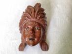 Antiek Houtsnijwerk Kindermasker Palisanderhout, Ophalen of Verzenden